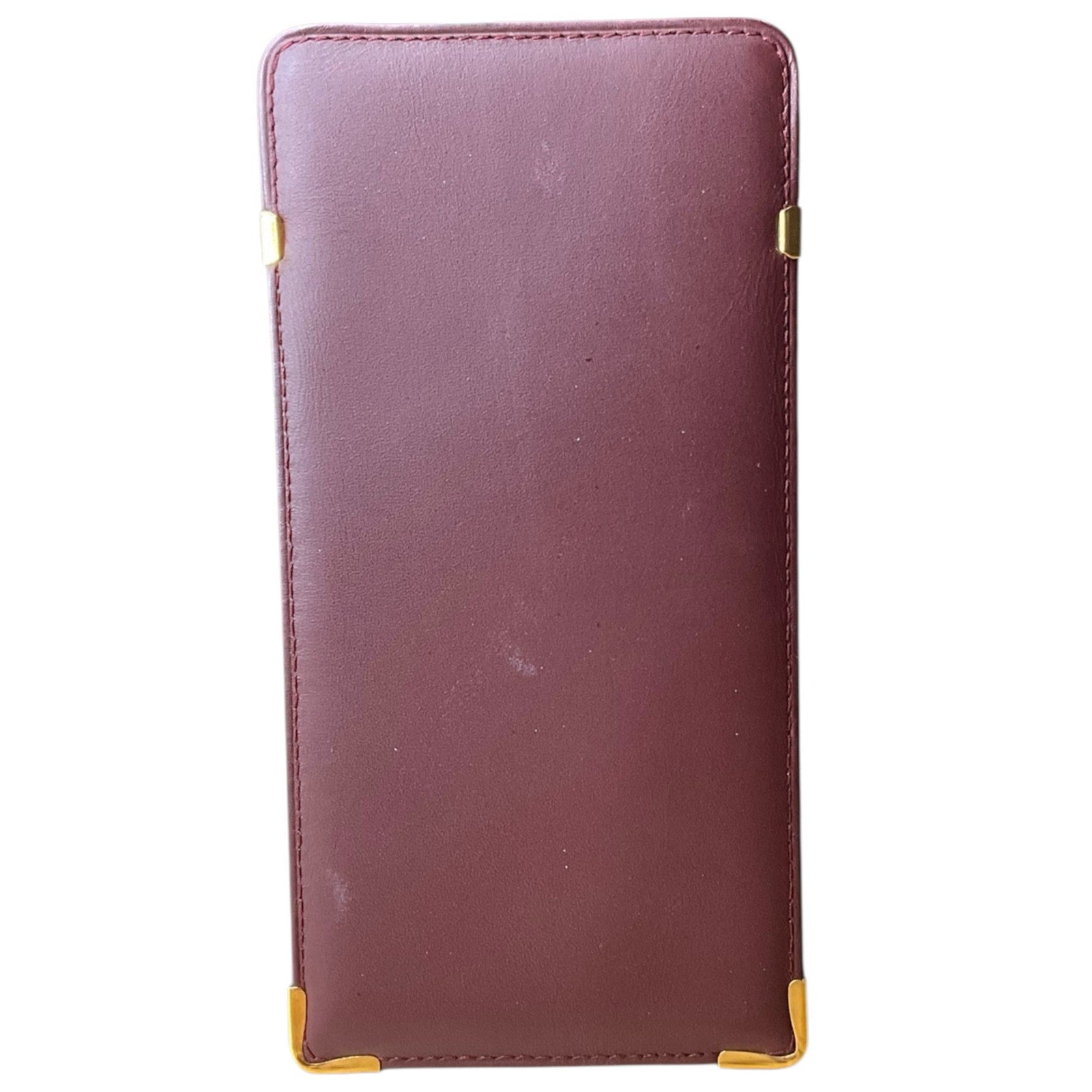 Authentic Cartier Eyeglass Case – Burgundy Leather | Pre-Owned Excellent Condition