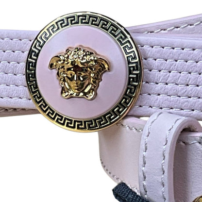144. Versace Head Pink Bow Belt