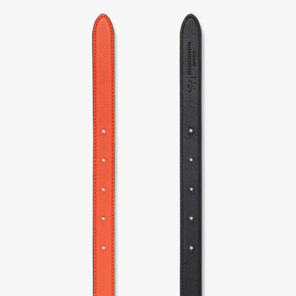 MCM Orange Reversible Diamond Belt