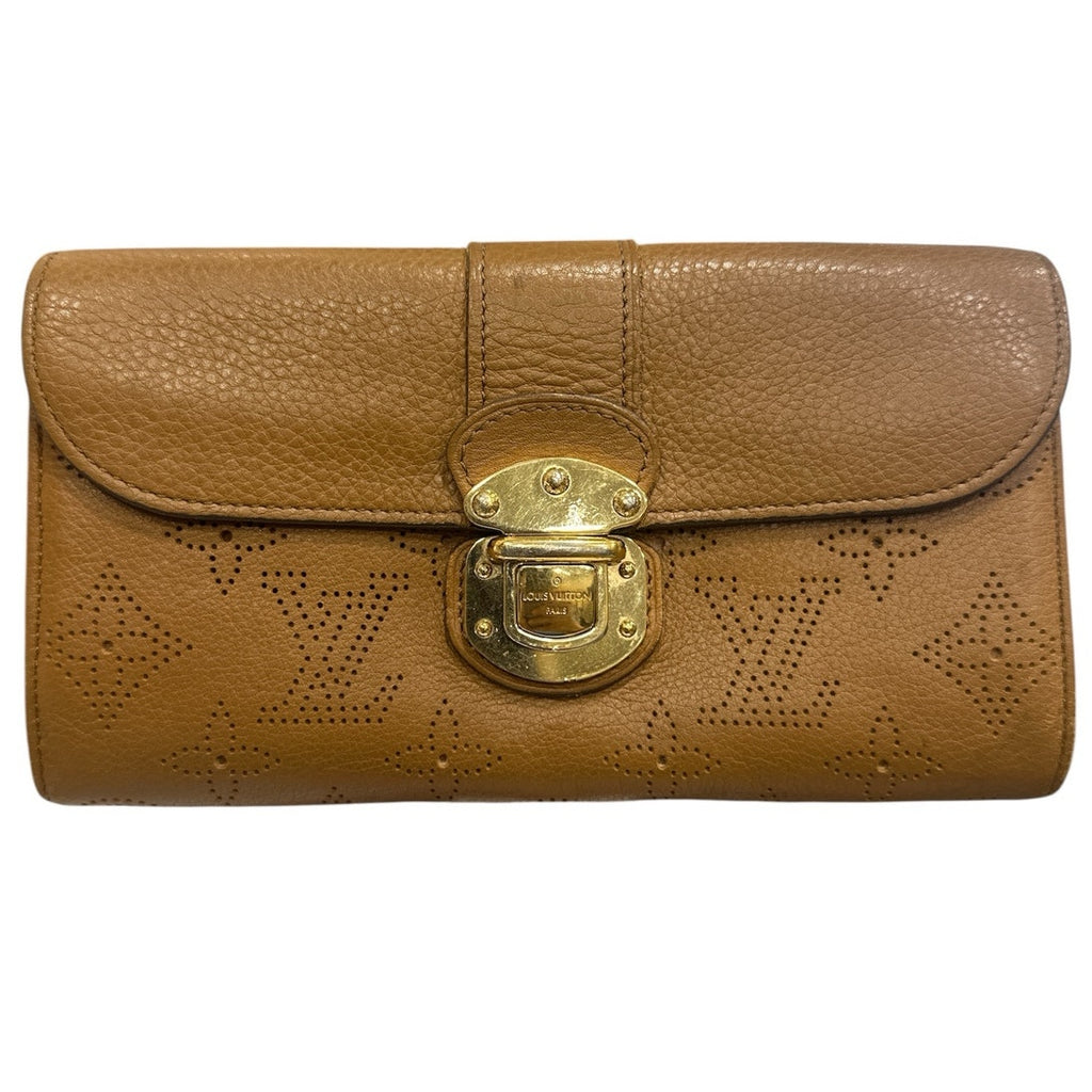 Authentic Louis Vuitton Mahina Leather Long Wallet – Caramel Brown