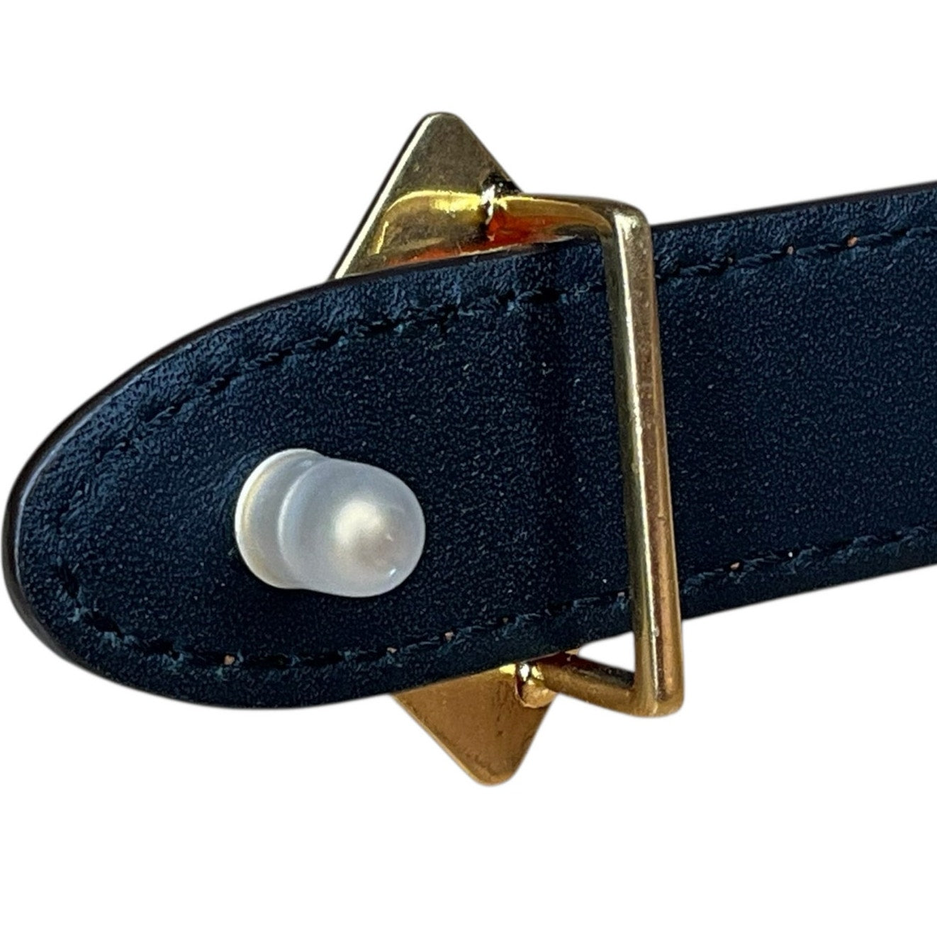 MCM Orange Reversible Diamond Belt