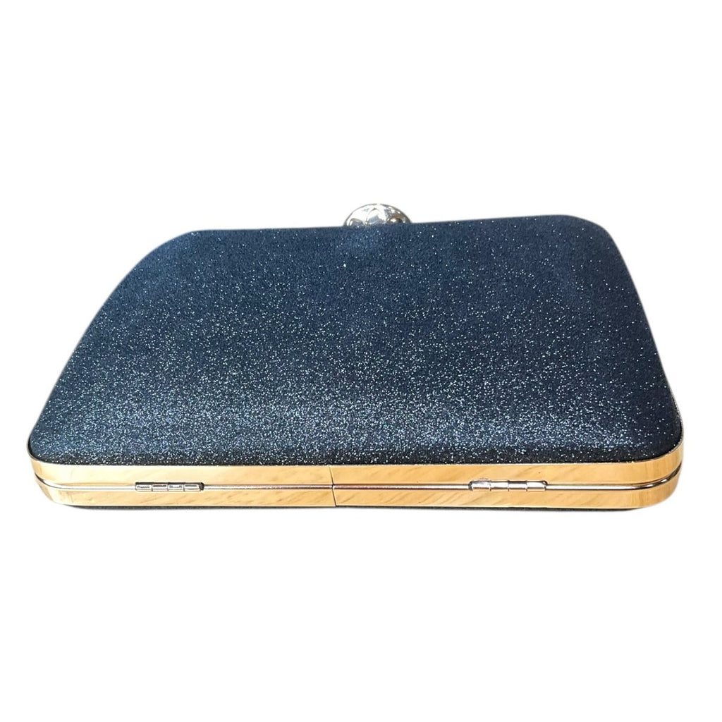 Gold glitter box clutch