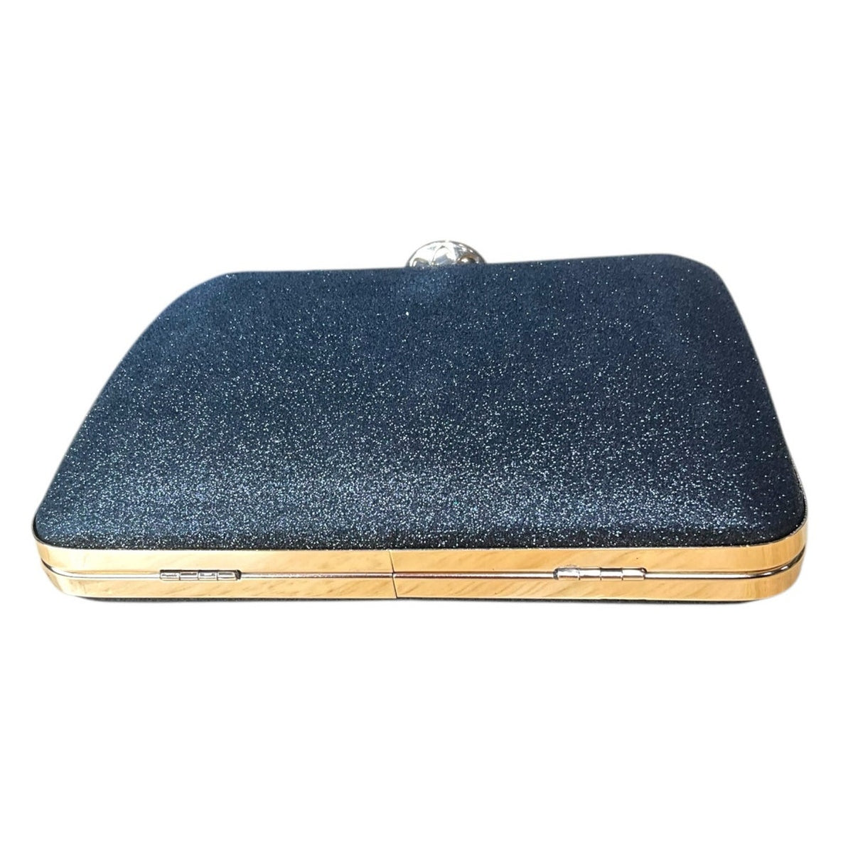 Gold glitter box clutch