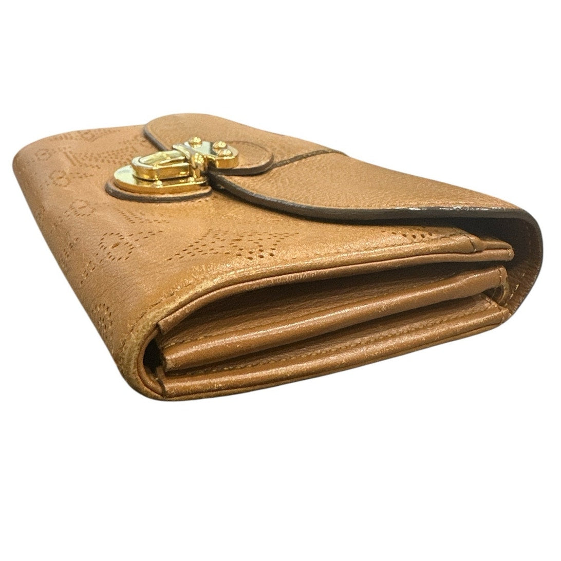 Authentic Louis Vuitton Mahina Leather Long Wallet – Caramel Brown