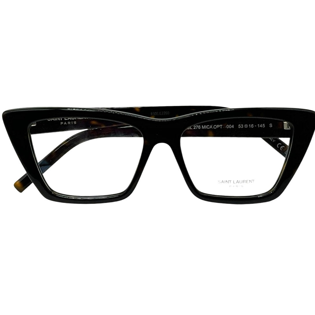 Saint Laurent Havana Tortoiseshell Prescription Eyeglasses