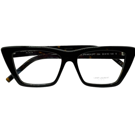 Saint Laurent Havana Tortoiseshell Prescription Eyeglasses