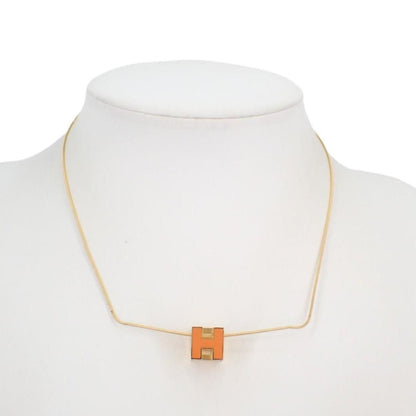 Hermes Orange Gold Necklace