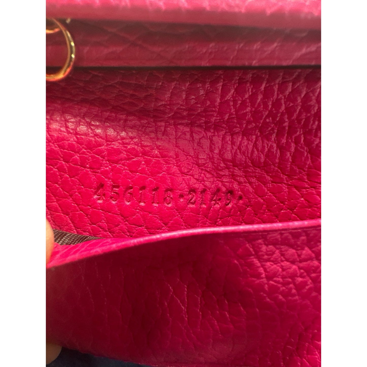 GUCCI GG Marmont Key Case Leather Pink 6 key Loops