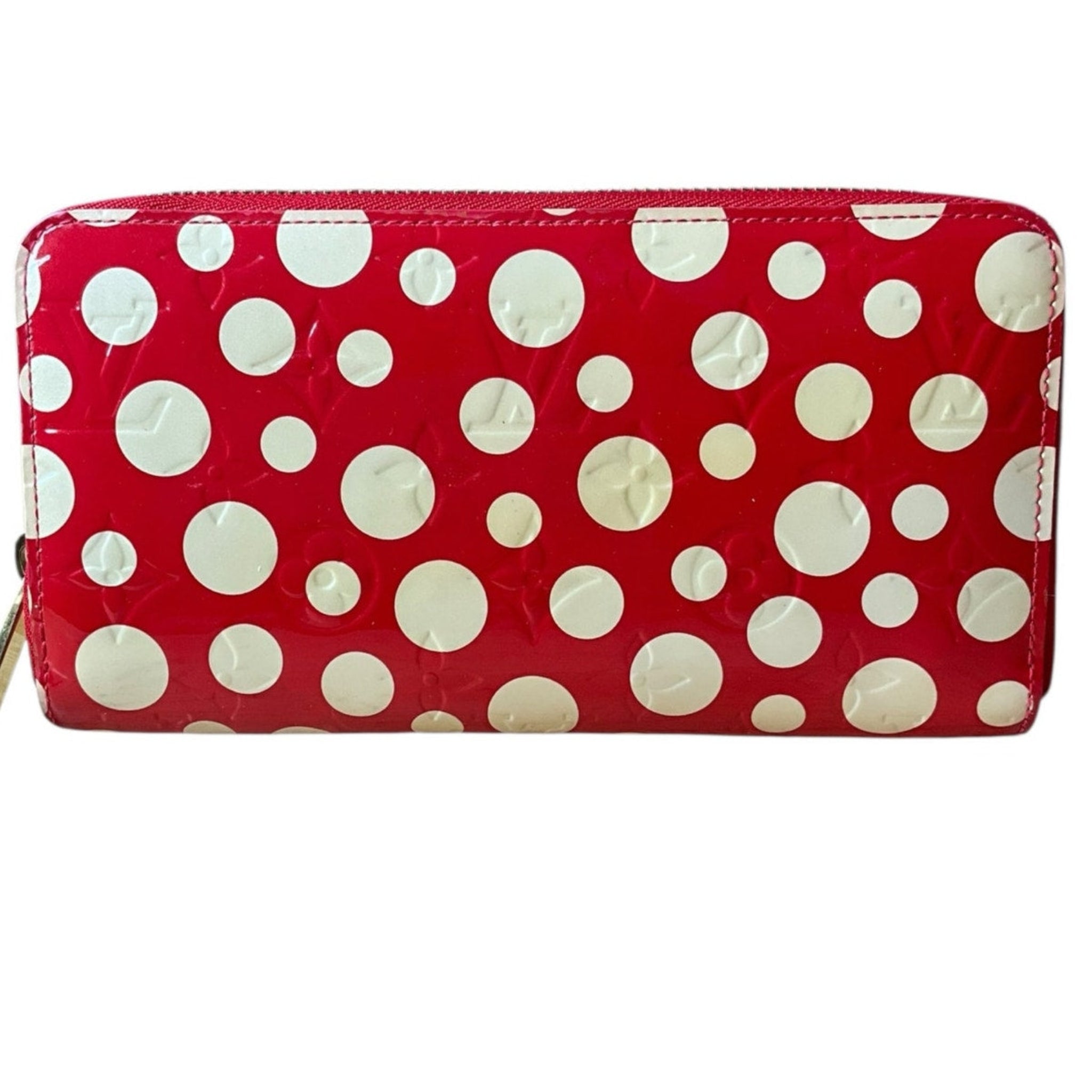 Authentic Louis Vuitton x Yayoi Kusama Vernis Zippy Wallet – Red/White Polka Dot