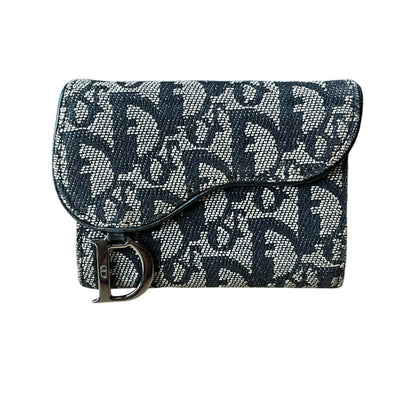 Dior Blue Saddle Wallet