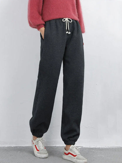 Fleece harem joggers