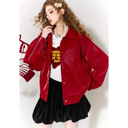 Burgundy Leather Jacket