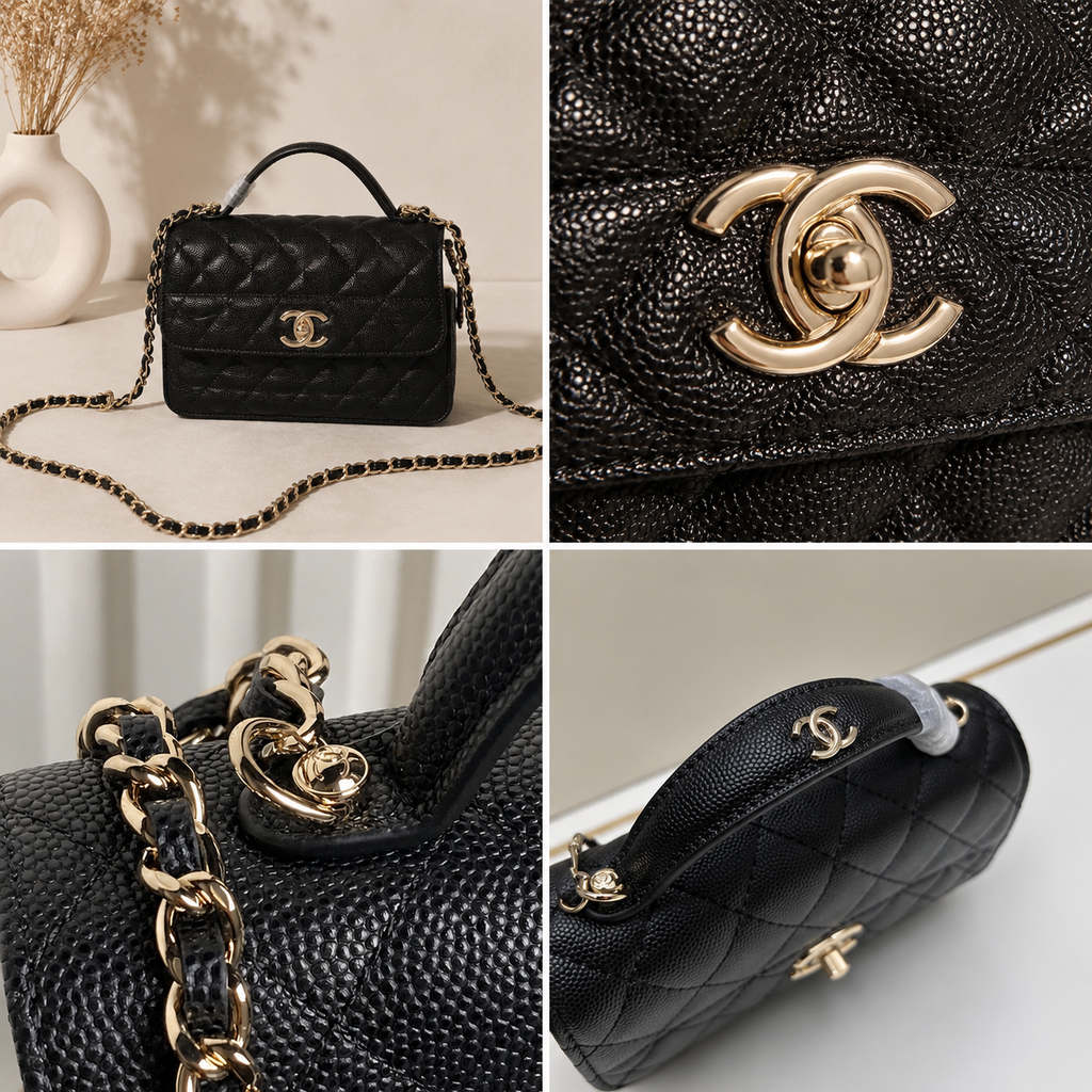Chanel GWP Black Quilted Convertible Mini Bag – Top Handle, Shoulder & Backpack Style