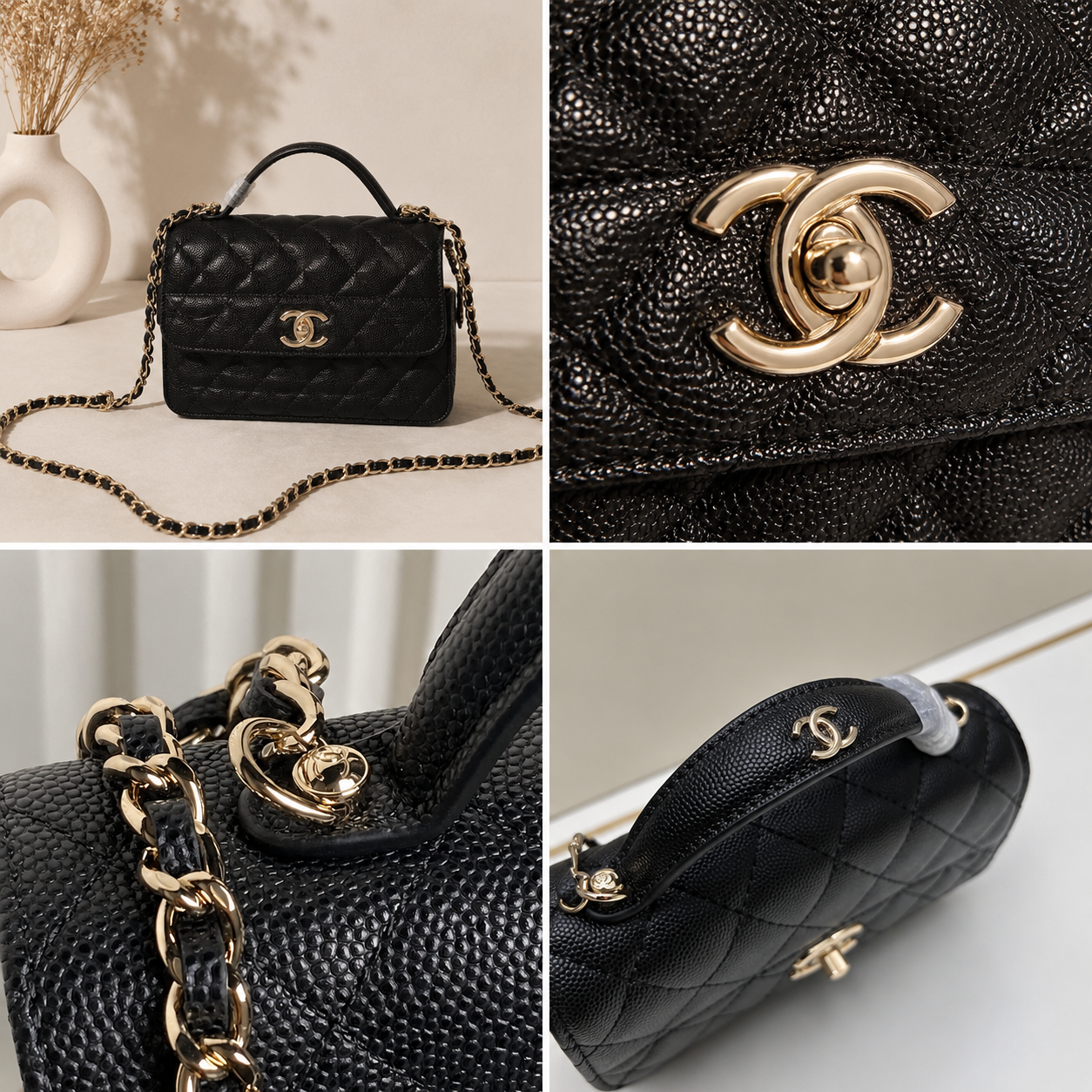 Chanel GWP Black Quilted Convertible Mini Bag – Top Handle, Shoulder & Backpack Style