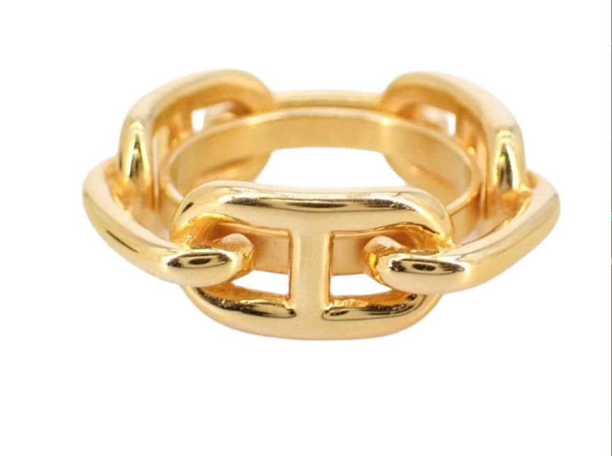 Hermes Gold-Plated “Regate” Scarf Ring - Clairely Amazing