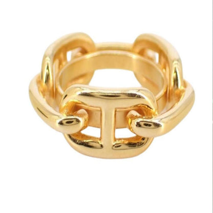 Hermes Gold-Plated “Regate” Scarf Ring - Clairely Amazing