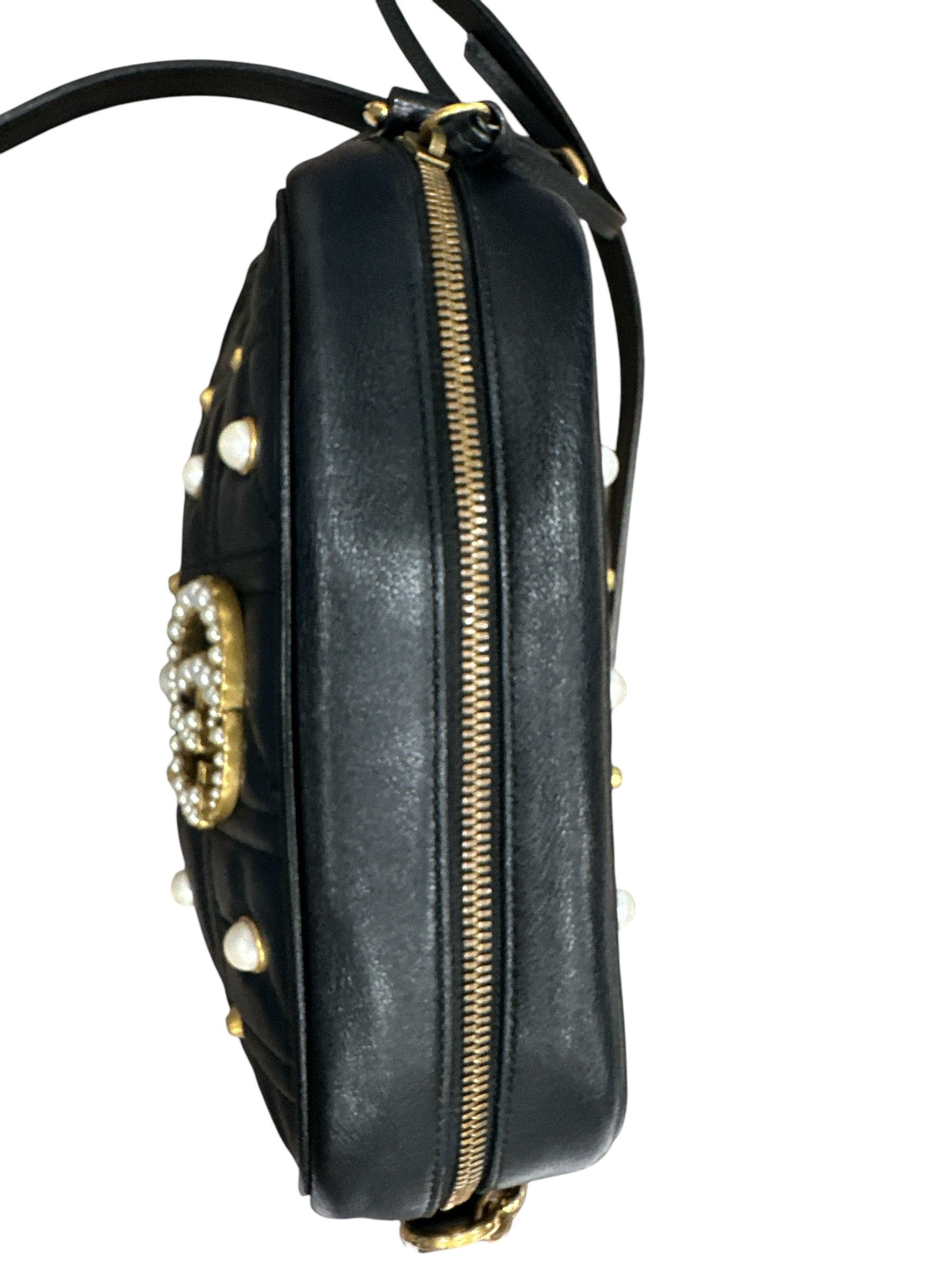 Gucci  Calfskin Matelasse Studded Small Pearly - Clairely Amazing
