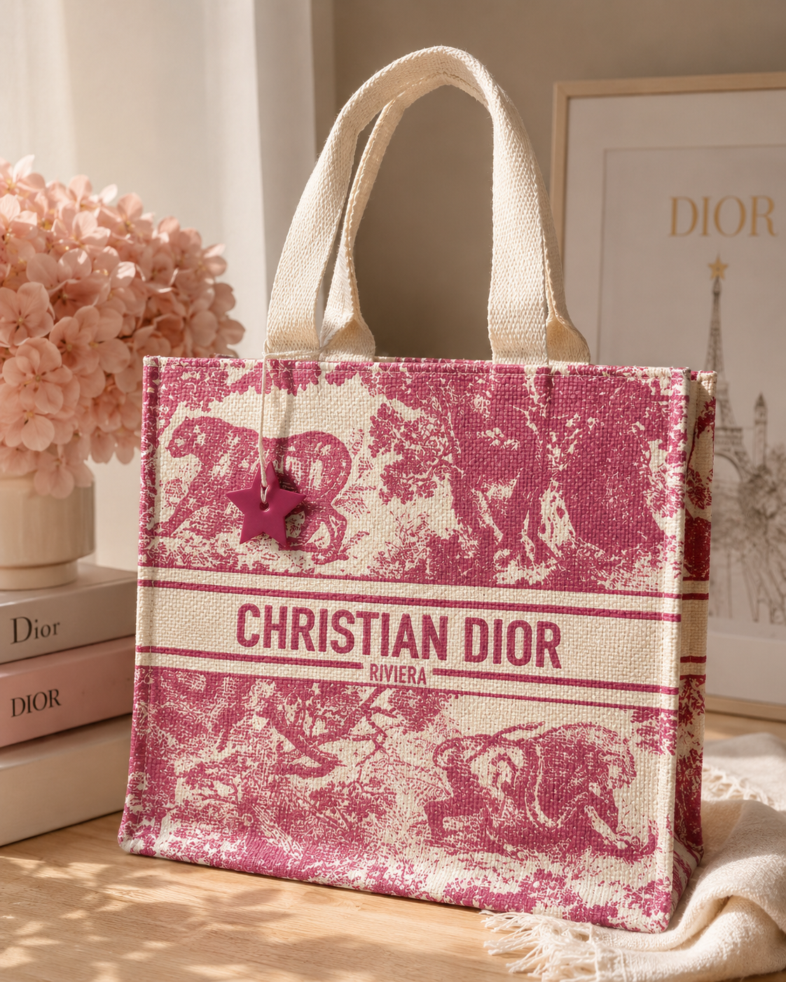 Riviera Maroon Canvas Resort Tote Bag | Beauty Gift With Purchase (GWP) | Limited Edition