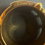 Hermes  Belt Buckle Scarf Ring Gold Plated - Clairely Amazing