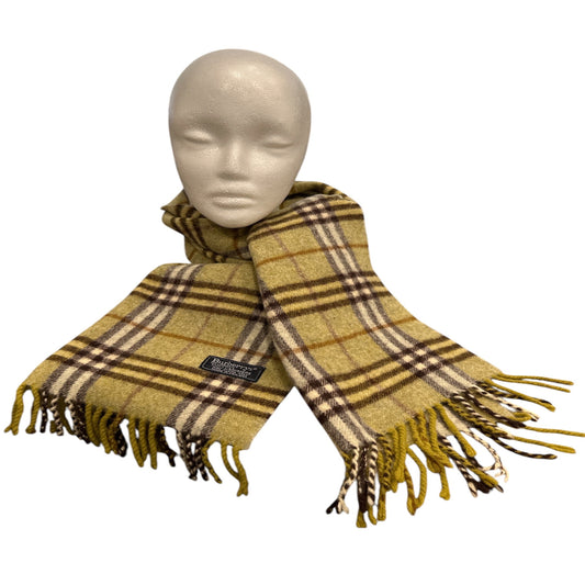 Burberry 100% Cashmere Scarf Olive Green - Clairely Amazing