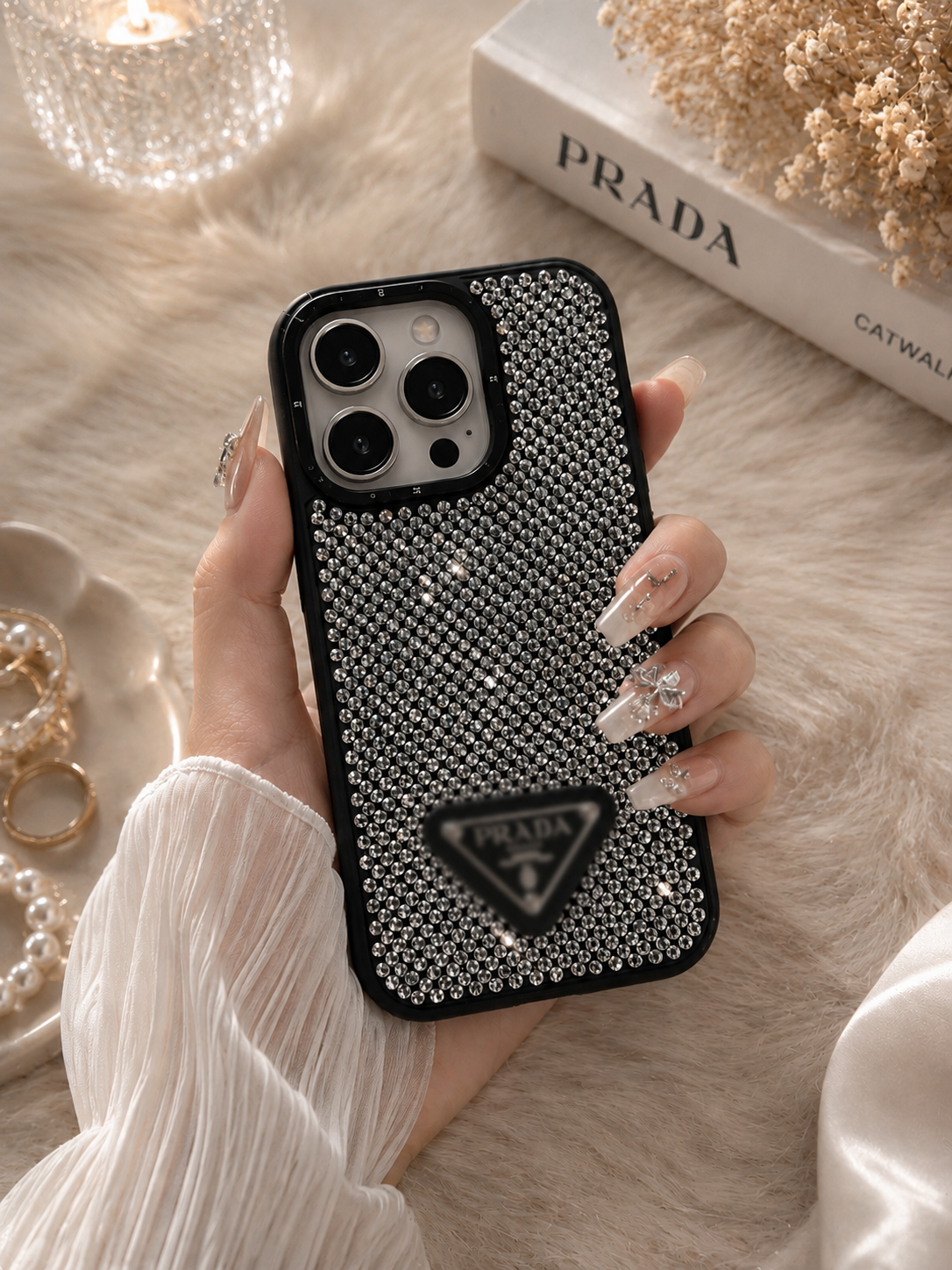 Luxury Rhinestone Phone Case – Compatible with iPhone 15 Series ✨📱