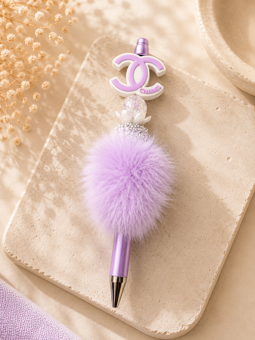 Fashion Designer-Inspired Feather Beaded Pen