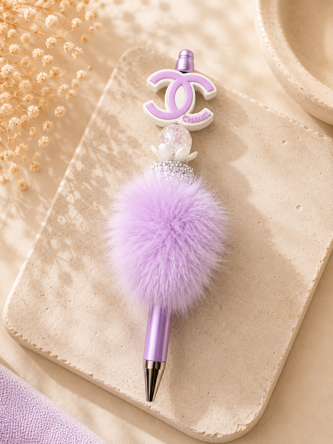 Fashion Designer-Inspired Feather Beaded Pen