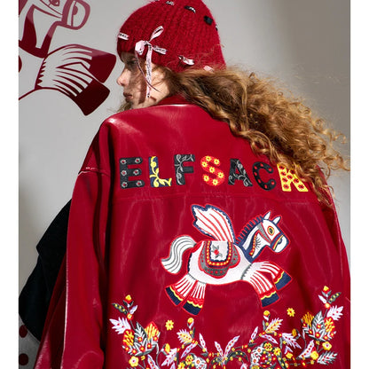 Burgundy Leather Jacket