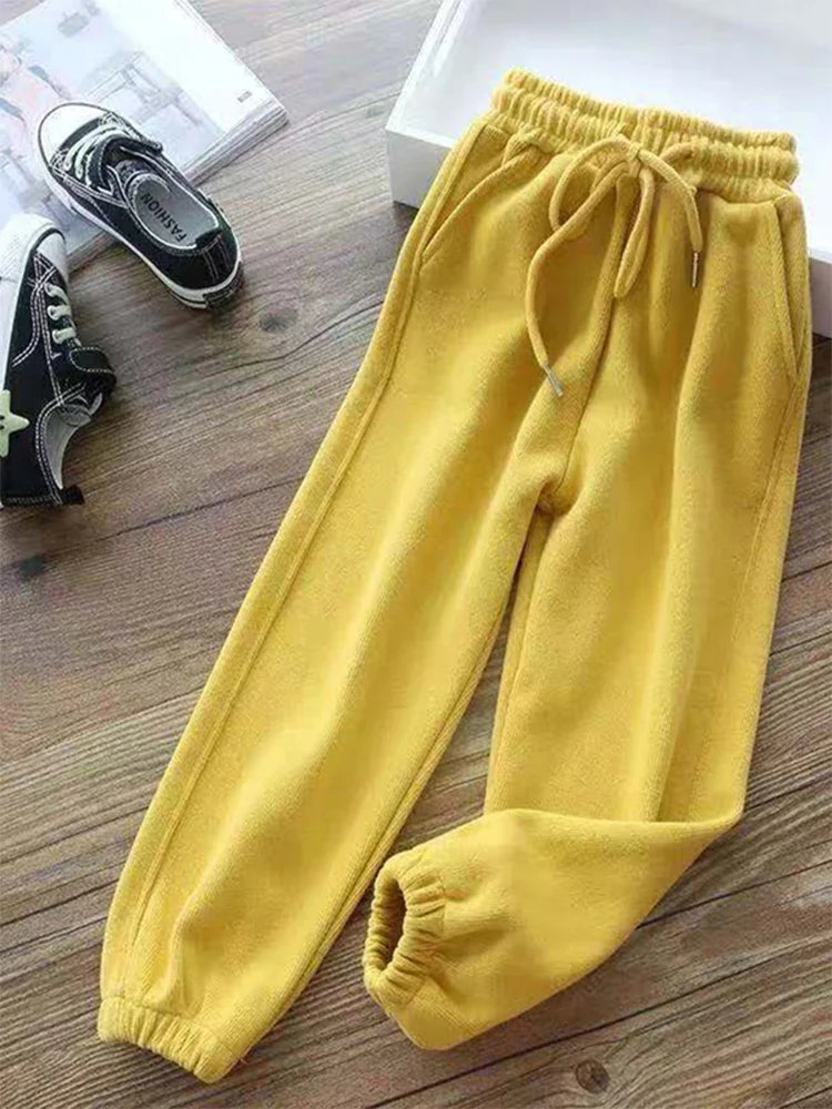 Fleece harem joggers