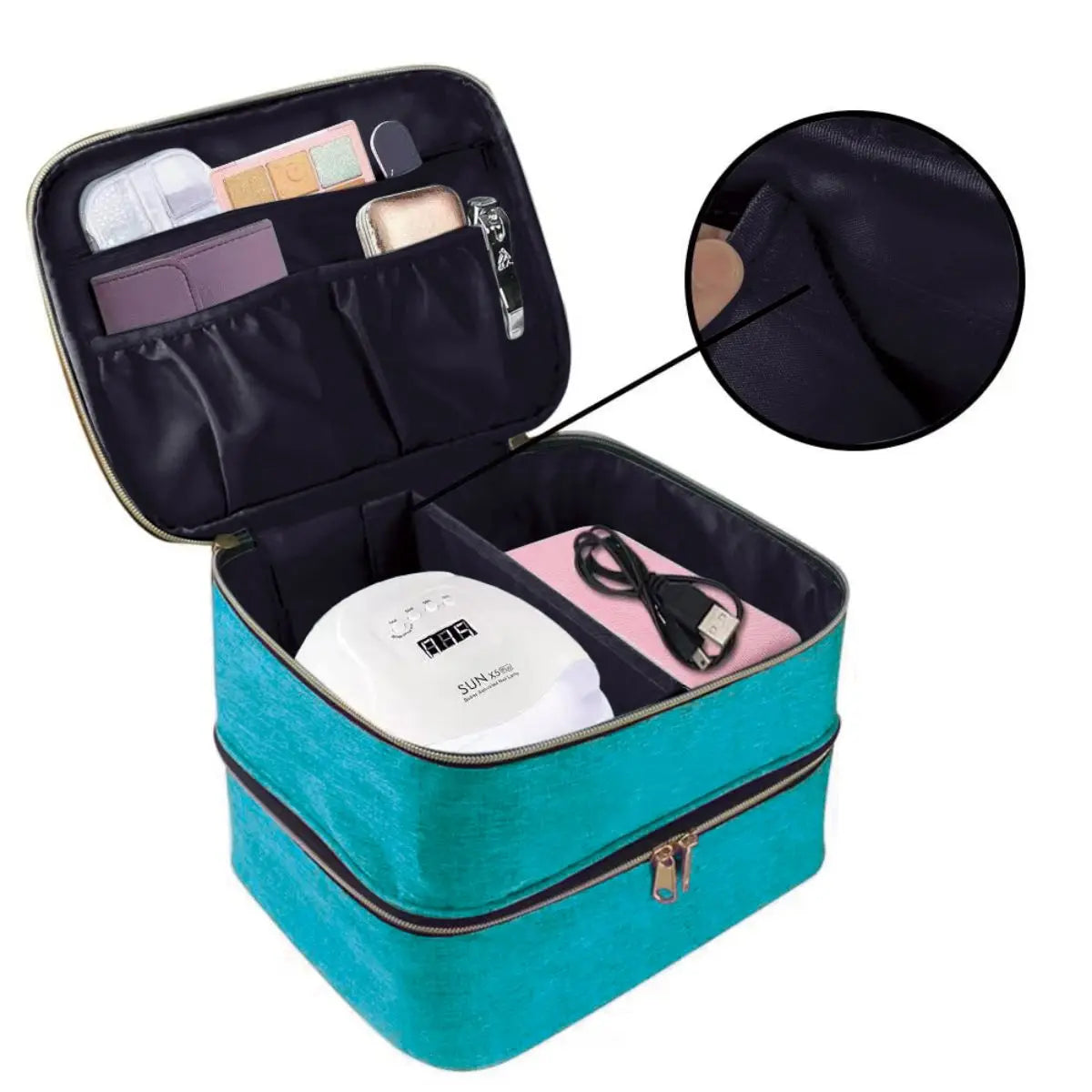 Double Layer Cosmetic Organizer Bag