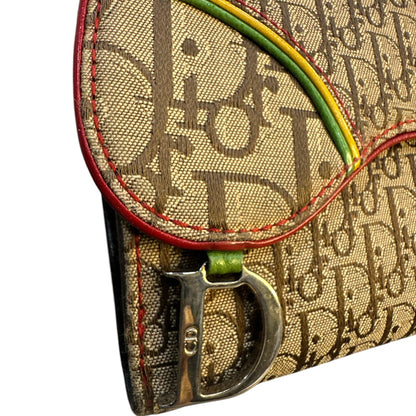 CHRISTIAN DIOR 
Monogram Rasta Saddle Wallet Beige - Clairely Amazing