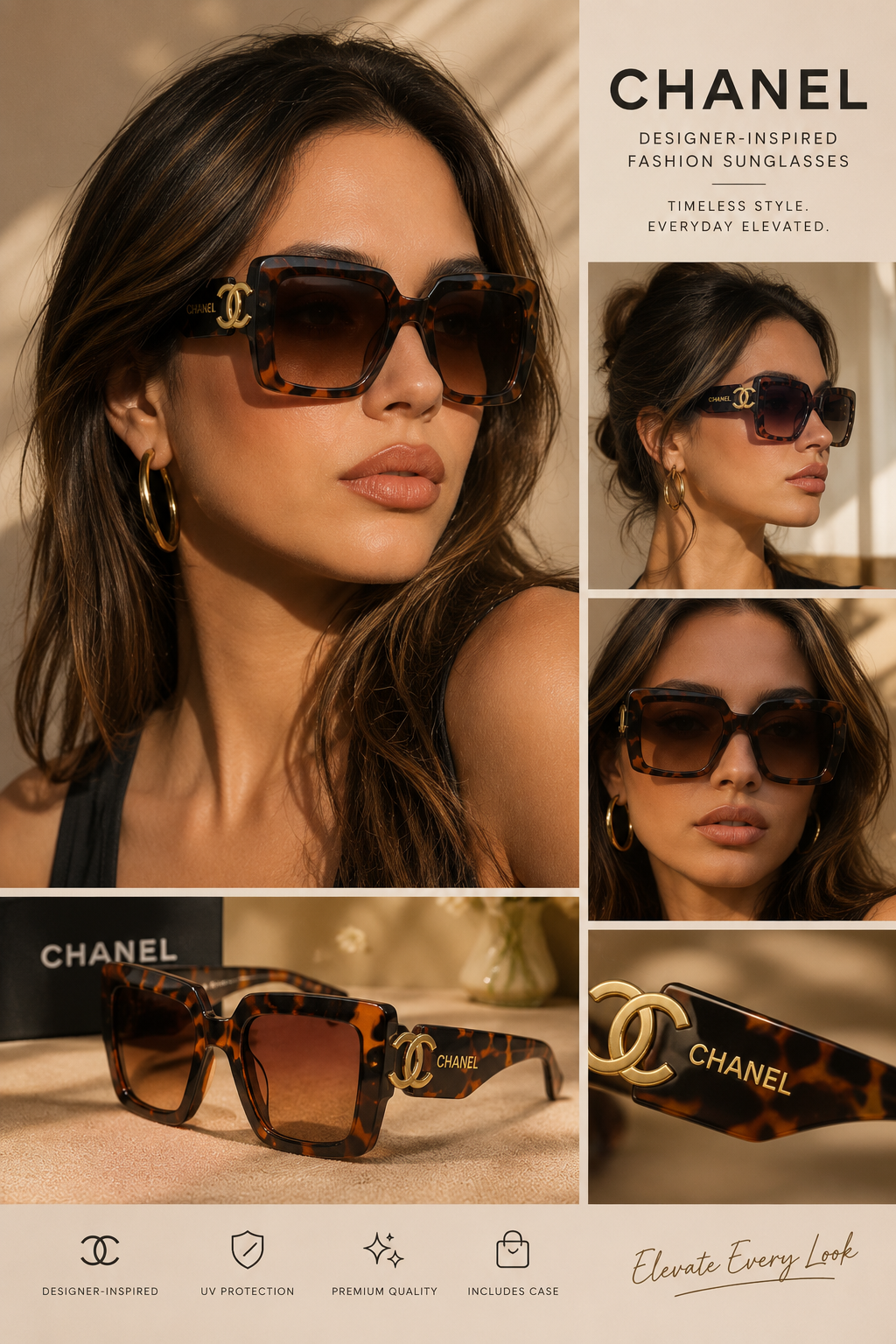 Designer-Inspired Fashion Sunglasses – CH-RSG-075