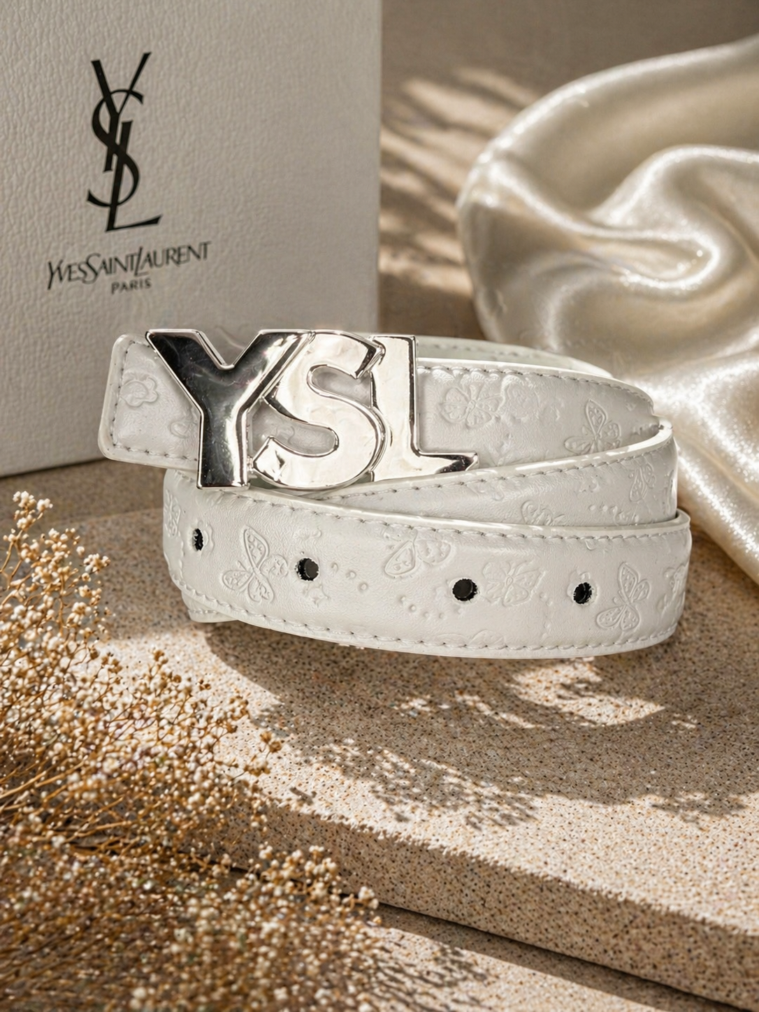Luxe Embossed Butterfly Fashion Belt