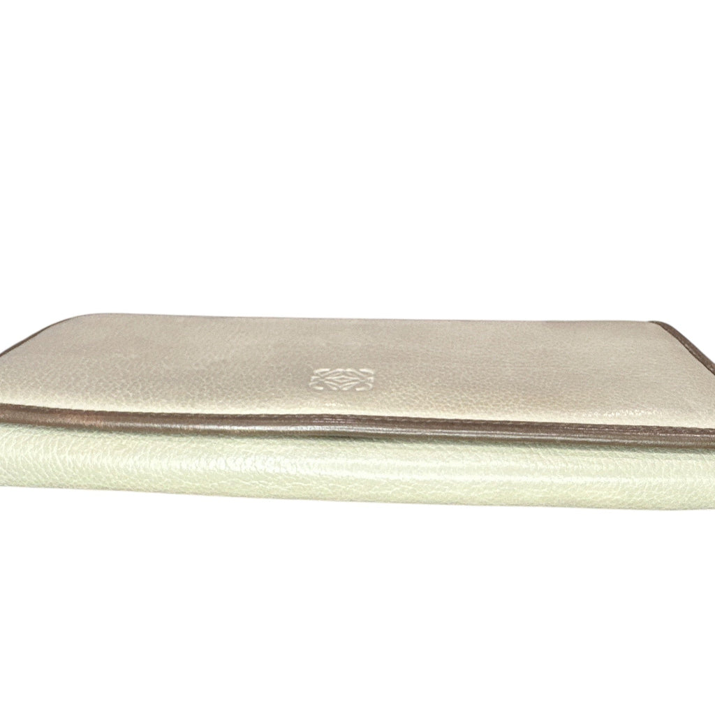 LOEWE Beige/Brown Continental Bi-fold Wallet - Clairely Amazing