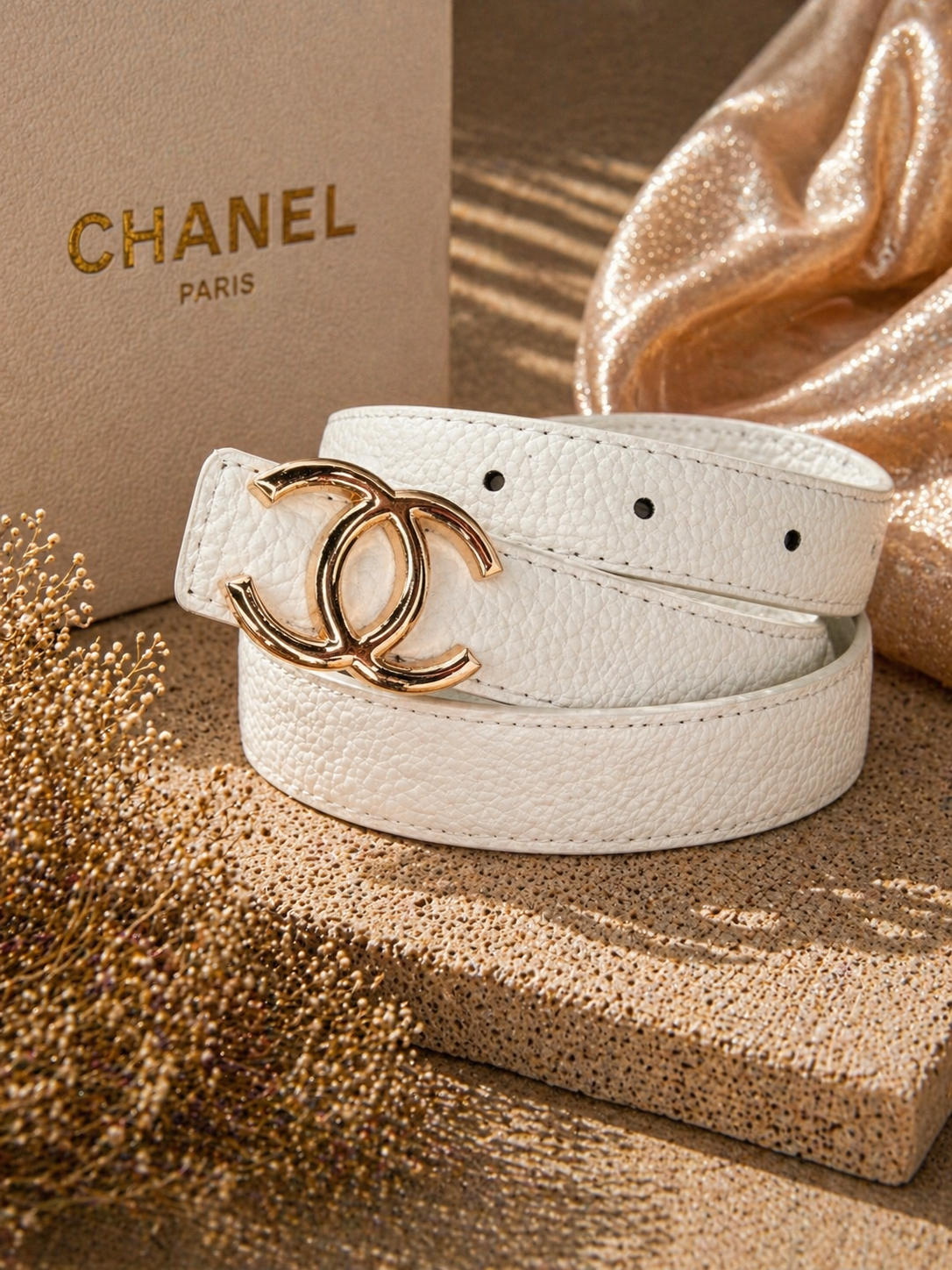 Luxury-Inspired Fashion Belt Collection – Gold Hardware Adjustable Waist Belt