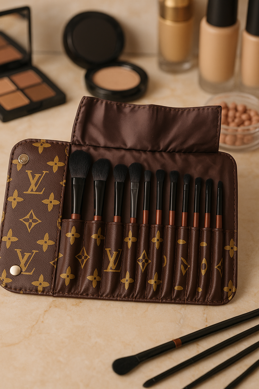 Luxury Makeup Brush Travel Set