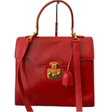 GUCCI Lady Lock Red Leather Vintage Handbag - Clairely Amazing