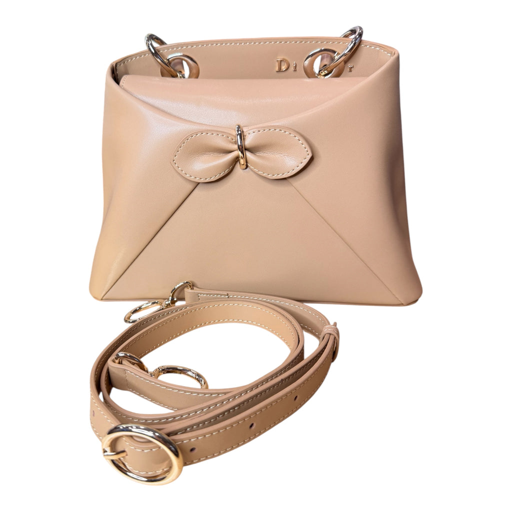 Premium Leather Bow Top Handle Bag | Elegant Designer-Inspired Satchel