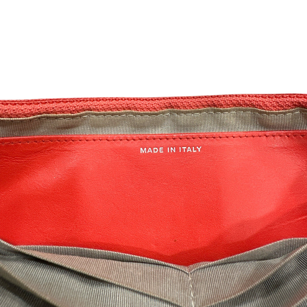 Chanel CORAL Caviar Leather Half Moon Wallet On Chain - Clairely Amazing