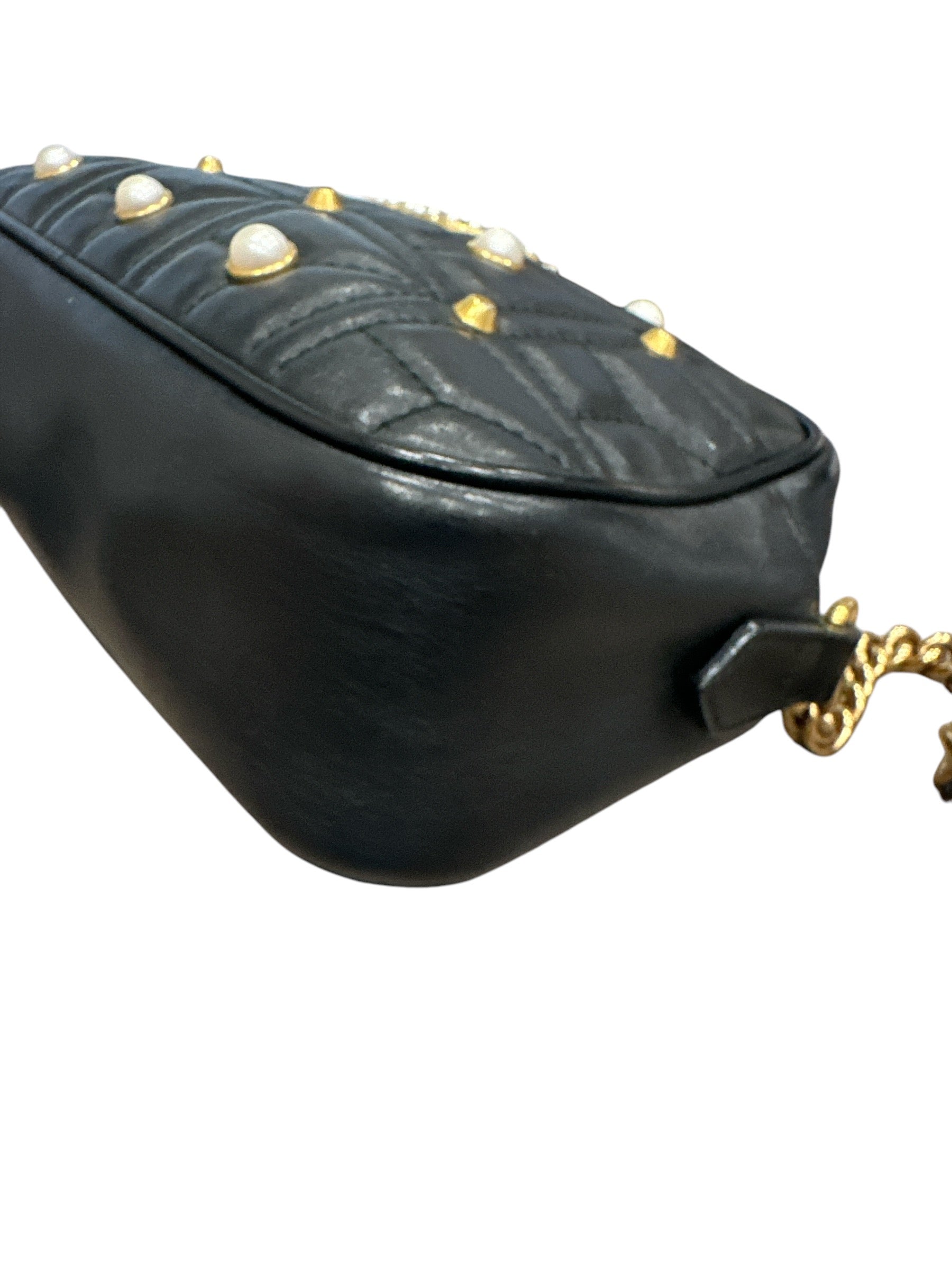 Gucci  Calfskin Matelasse Studded Small Pearly - Clairely Amazing