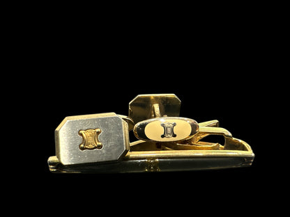 CELINE Tie Clip & Cuff Link Set - Clairely Amazing