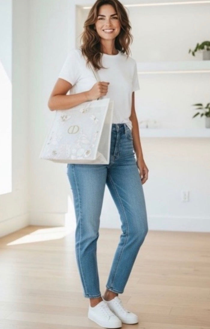 DIOR Mesh Embroidered Butterfly Tote Bag – GWP Exclusive