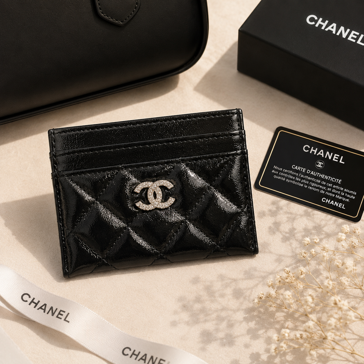 Chanel Beaute GWP Leather Card Holder – Multiple Logo Designs