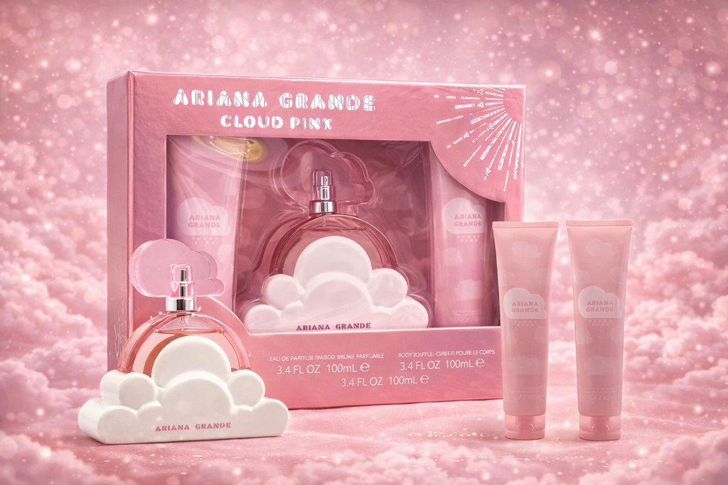 ✔️Ariana Grande Cloud Pink Eau de Parfum 3-Piece Gift Set (100ml + Body Care)