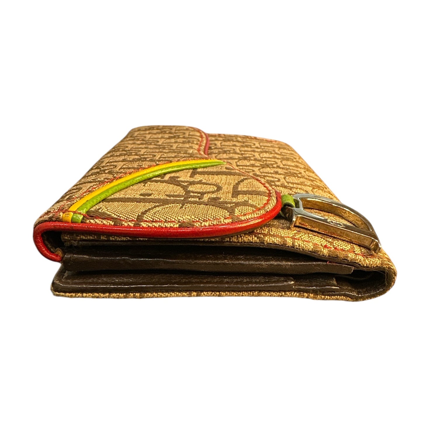 CHRISTIAN DIOR 
Monogram Rasta Saddle Wallet Beige - Clairely Amazing