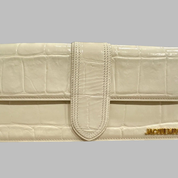 Jacquemus Le Bambino Long Croc-Embossed Shoulder Bag - Clairely Amazing