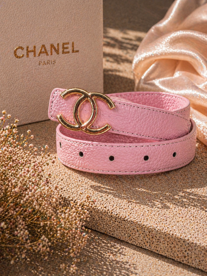 Luxury-Inspired Fashion Belt Collection – Gold Hardware Adjustable Waist Belt