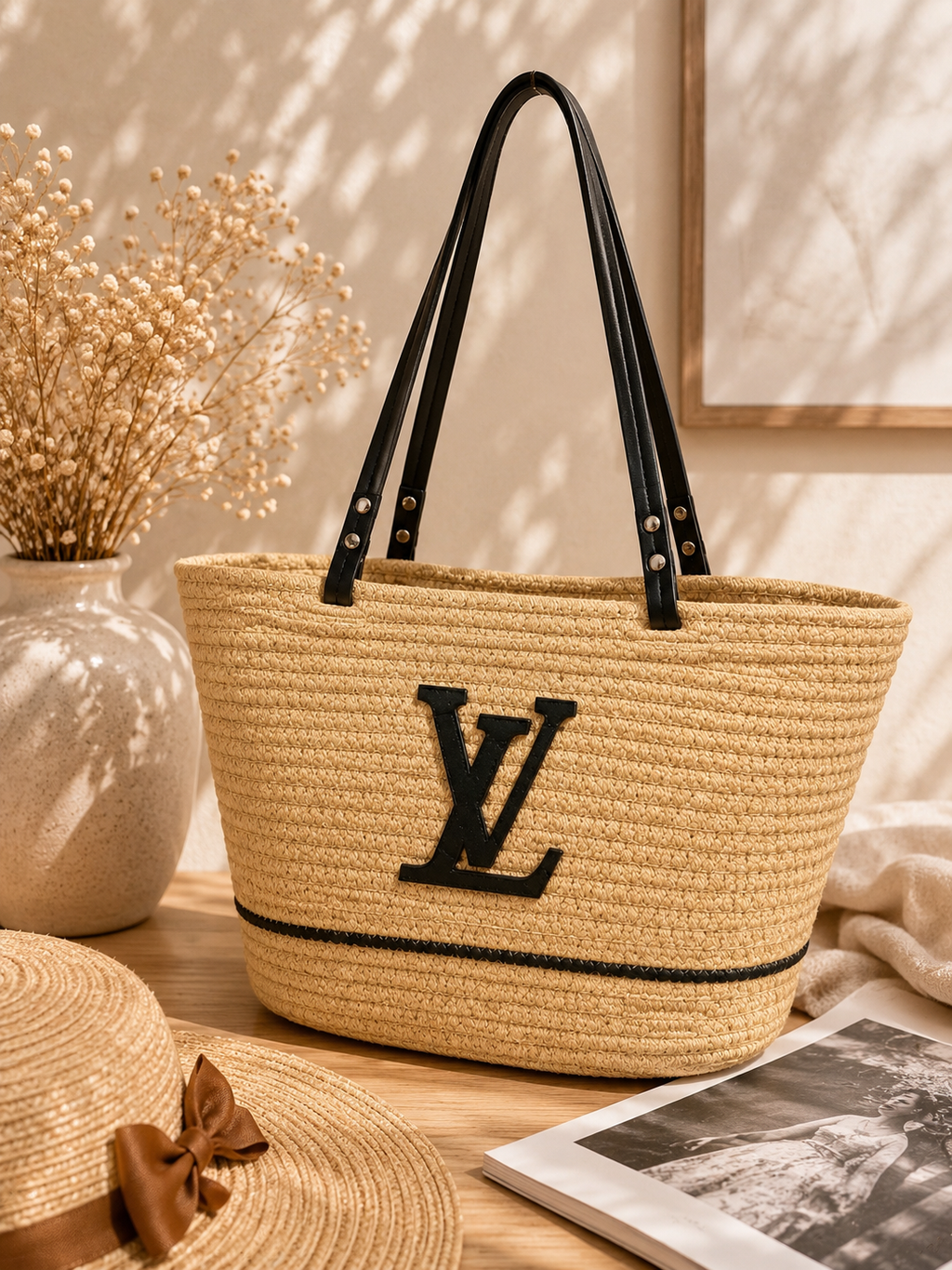 Straw Woven Oversized Tote Bag
