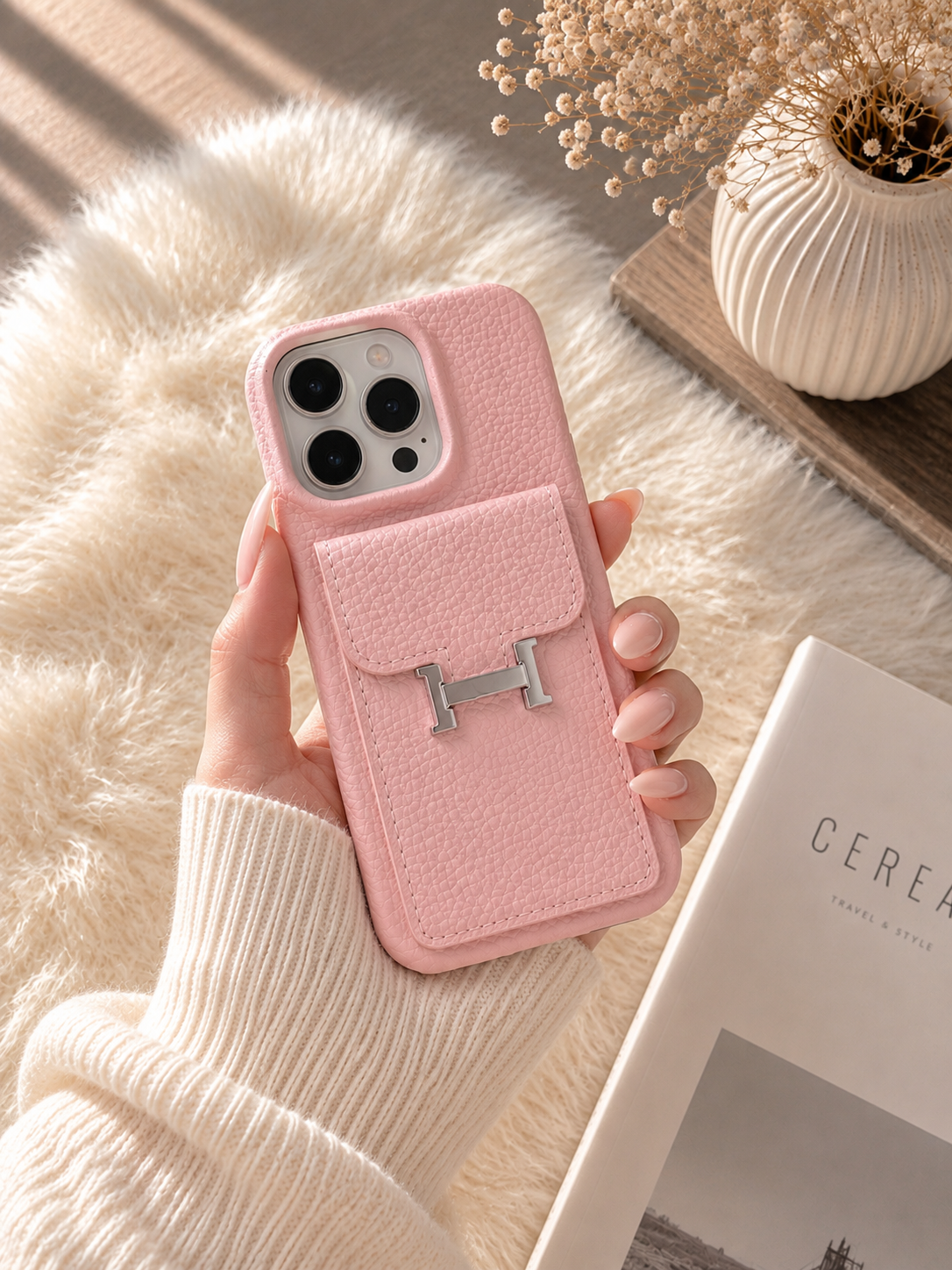 14 ProMax Luxe Leather Phone Cases with Card Pocket 🤍
