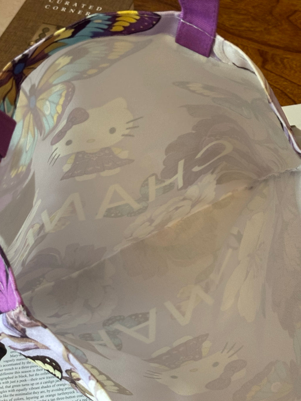 Lavender Butterfly & Hello Kitty Canvas Tote – GWP